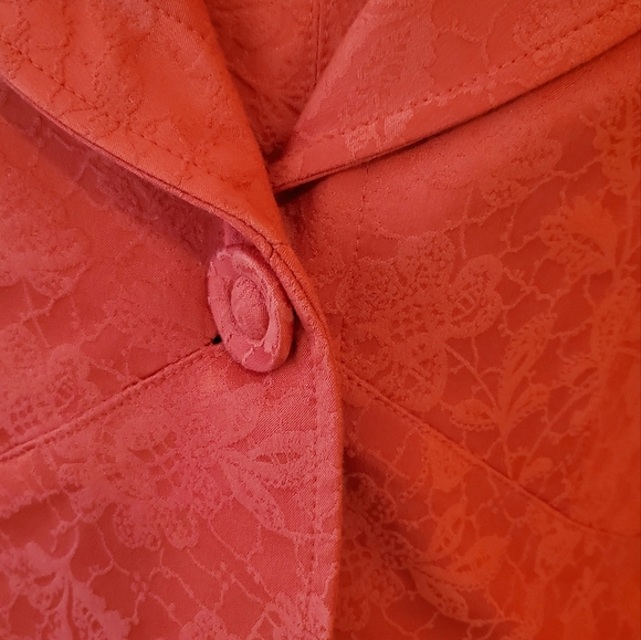 TOSHIKO DRESS, red sundress w/ bolero jacket, size 8, jacquard print, excellent - Picture 13 of 14